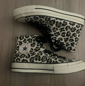 Converse CT All Star Platform Canvas Cheetah/leopard Print size 9 women’s